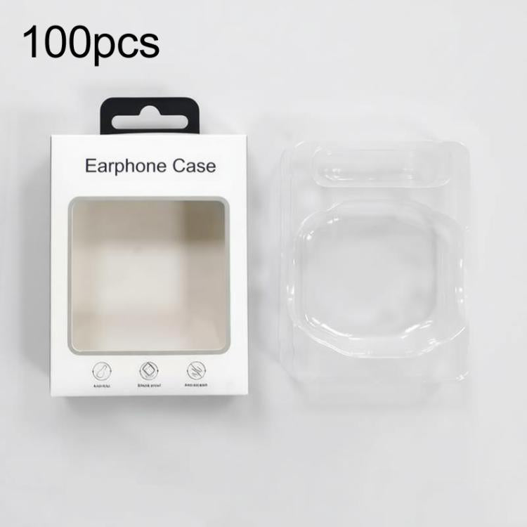 100pcs /Pack Earphone Case Packaging Box with Blister Tray Retail Ready Display Box