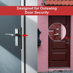 L-Shaped Stainless Steel Door Latch Protector Cover Outswing Door Lock Latch Protector — 11 inch