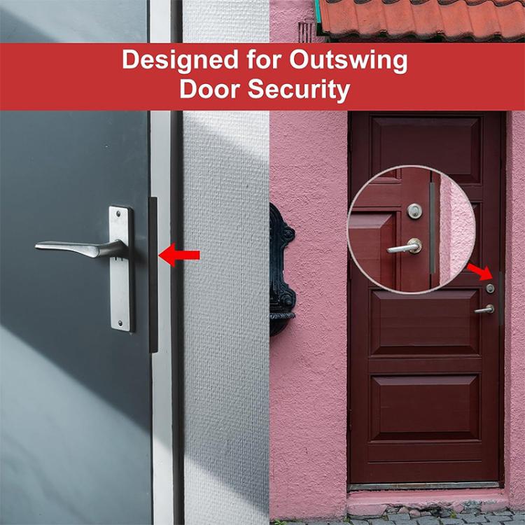 L-Shaped Stainless Steel Door Latch Protector Cover Outswing Door Lock Latch Protector — 11 inch