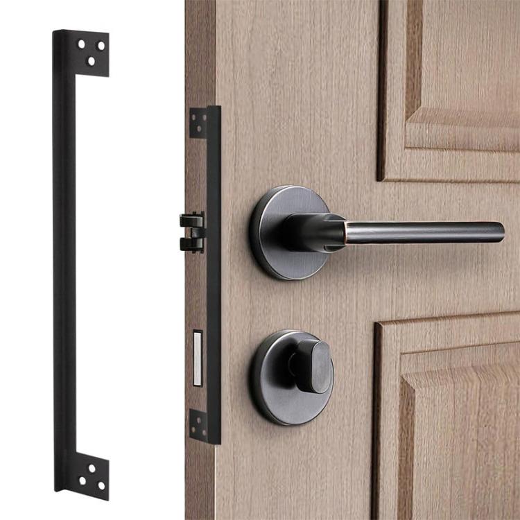L-Shaped Stainless Steel Door Latch Protector Cover Outswing Door Lock Latch Protector — view 8