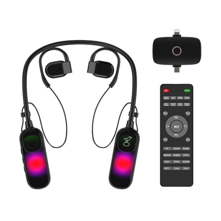 Live Broadcast All-In-One Headset With Sound Card Wireless Neck-Worn Microphone