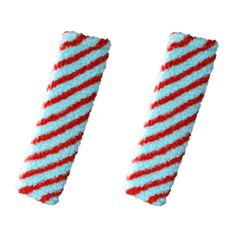 2pcs Car Seatbelt Lamb Wool Shoulder Pad Decoration — Blue Red