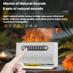 FS301 Indoor Desktop Bluetooth Speaker White Noise Color-Changing Flame Lamp Aromatherapy Diffuser — view 3