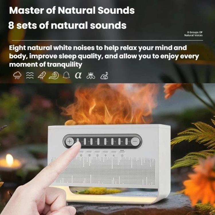 FS301 Indoor Desktop Bluetooth Speaker White Noise Color-Changing Flame Lamp Aromatherapy Diffuser — view 3