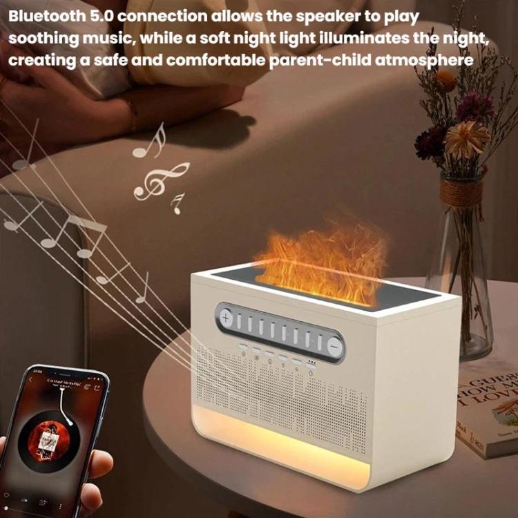 FS301 Indoor Desktop Bluetooth Speaker White Noise Color-Changing Flame Lamp Aromatherapy Diffuser — view 5