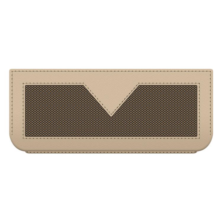 Car Storage Net Bag For Receipts Cards Mobile Phones Side Storage Pocket — Light Brown