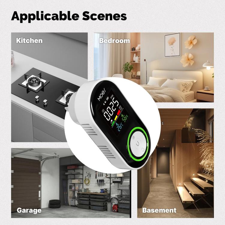 MOES Carbon Monoxide Temperature & Humidity Detector Monitoring Alarm Sensor — view 19
