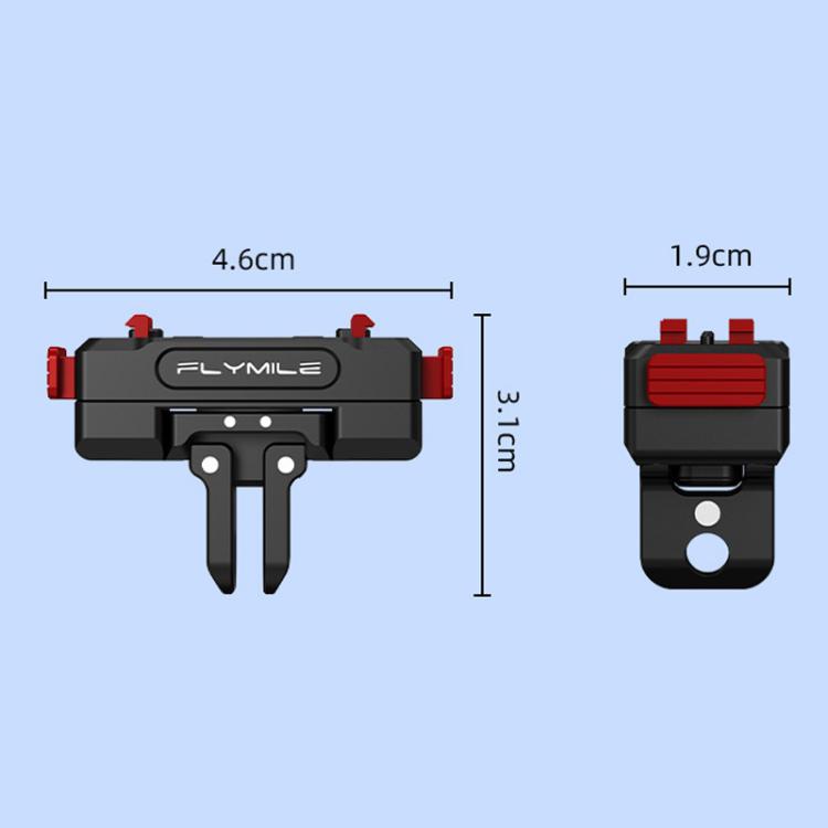 For Insta360 Ace Pro 2 / X5 Flymile Magnetic Extendable Rotating Quick-Release Base