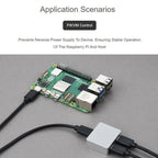 Type-C Power And Signal Splitter CNC Aluminum Alloy Case With Indicator
