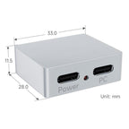 Type-C Power And Signal Splitter CNC Aluminum Alloy Case With Indicator