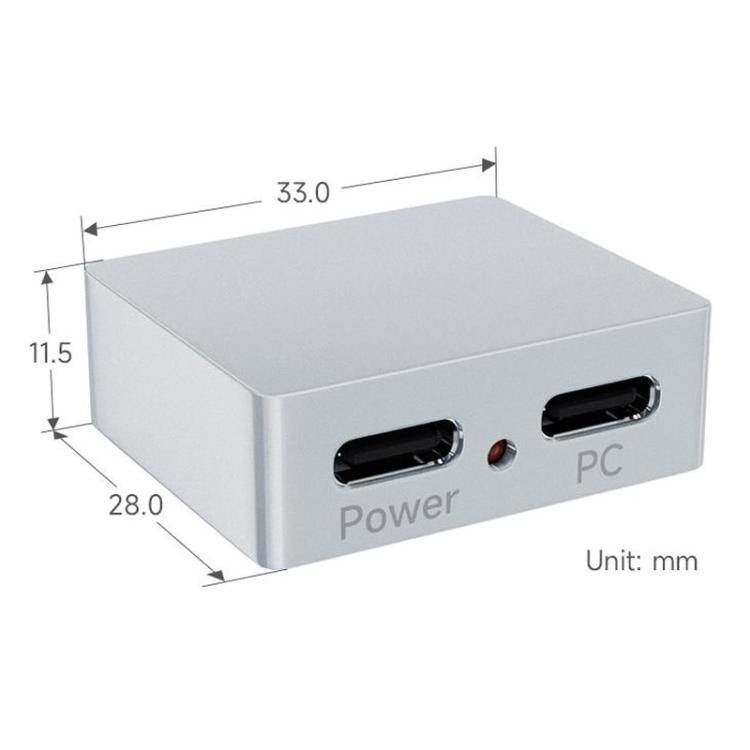 Type-C Power And Signal Splitter CNC Aluminum Alloy Case With Indicator