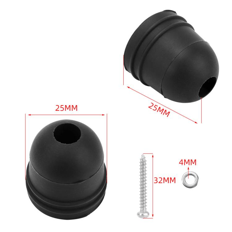 Rubber RV Door Bumper Anti-Collision Protection Pad With Mounting Screws, 4pcs /Pack