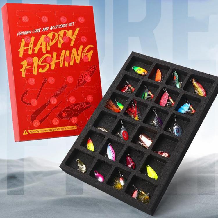 24pcs /Box Lure Triple-Hook Flashbait Fishing Tackle — view 2