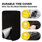 Universal Dust Proof Tire Shield Protective Tarp for Vehicle's 4 Tires Waterproof 420D Oxford Fabric