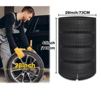Universal Dust Proof Tire Shield Protective Tarp for Vehicle's 4 Tires Waterproof 420D Oxford Fabric