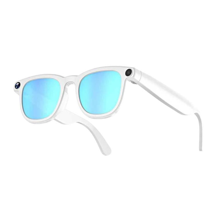 JS01 Pro Smart Glasses Support 12MP Camera, AI Translation, Human Detection, Video & Audio Recording — Transparent Anti-Blue Light Lenses