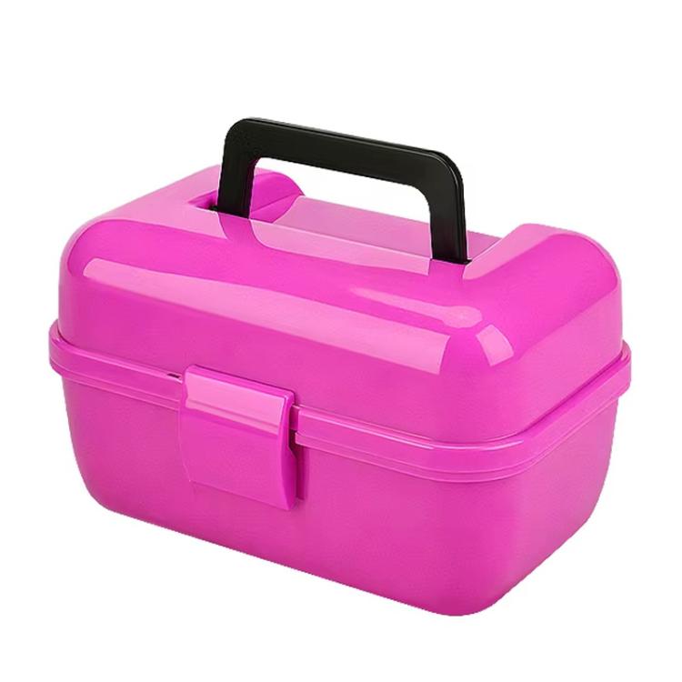 Mini Carry Lure Fishing Tackle Small Tools Case Double-Layer PP Storage Box — Blue