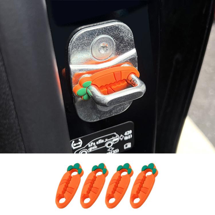 2packs Car Door Lock Cover Clip Silicone Cushioning Noise Reduction Anti-collision Pads