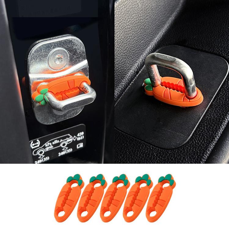 2packs Car Door Lock Cover Clip Silicone Cushioning Noise Reduction Anti-collision Pads — 4pcs