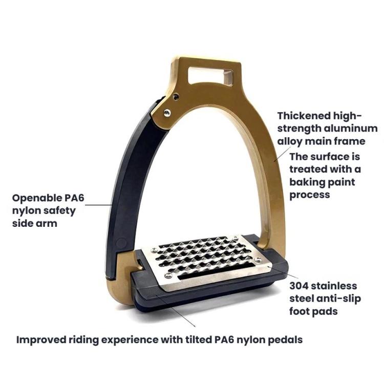 1pair Aluminum Alloy Side-Opening Safety Stirrup