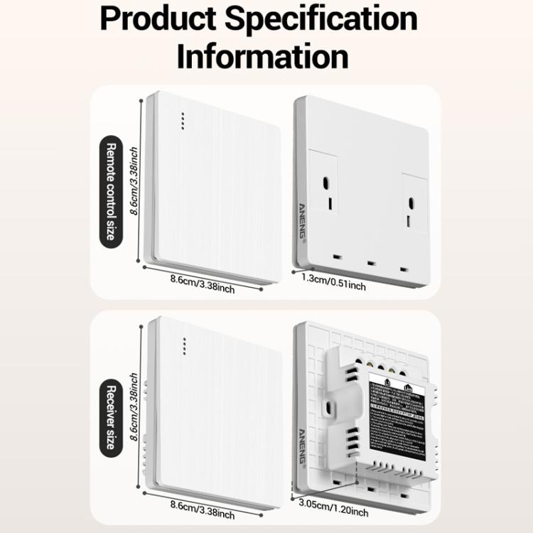 ANENG Remote Control Wireless Smart Home Lighting Panel