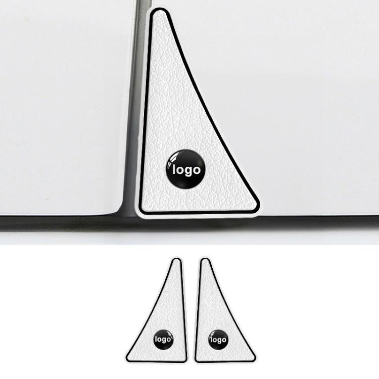 1pair Universal Car Door Corner Bumper Guards Anti-Scratch Decorative Stickers — Black