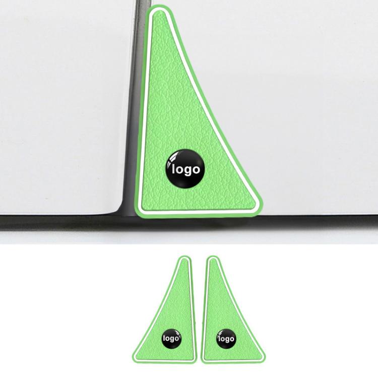 1pair Universal Car Door Corner Bumper Guards Anti-Scratch Decorative Stickers — White