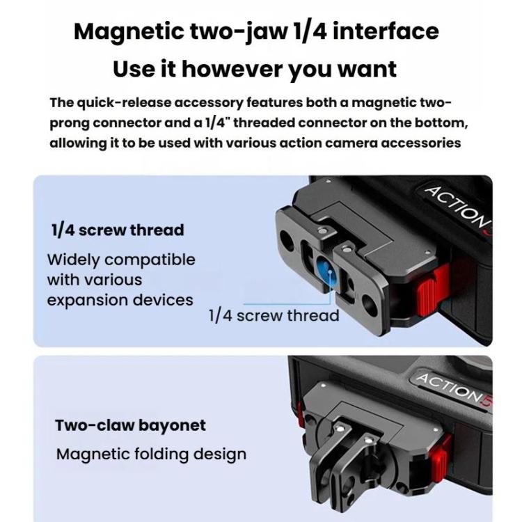 Aluminum Alloy Magnetic Rotating Quick-Release Mount Action Camera Accessories — view 6
