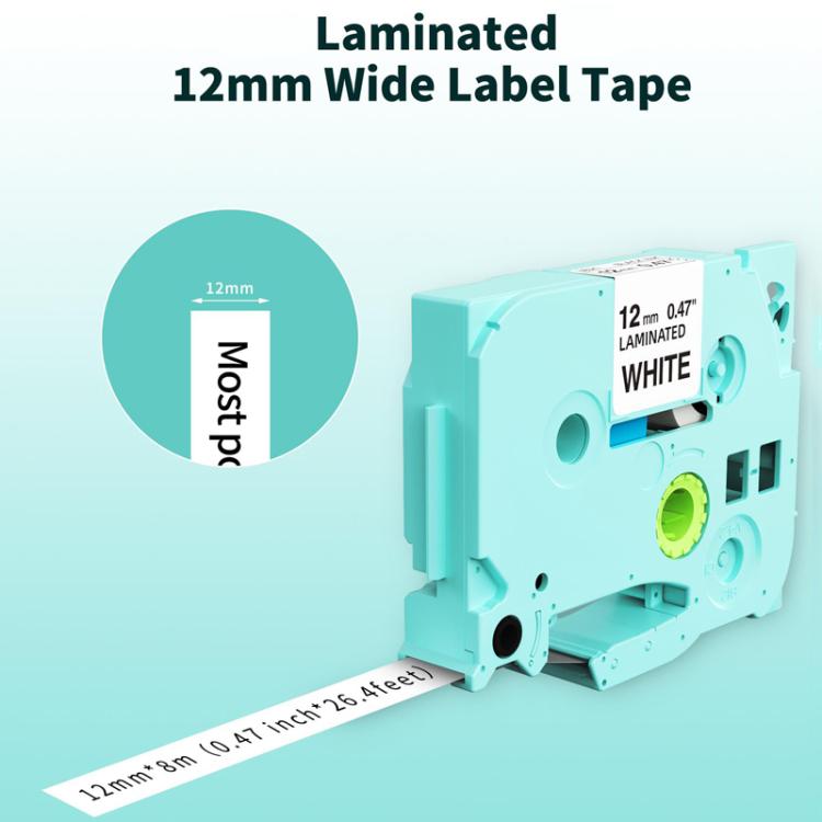 Phomemo 12mm x 8m Printer Ribbon Compatible with P3200/E1000/D1000 Label Printer — view 25