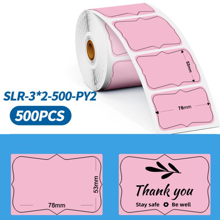 Phomemo 3 x 2 Inch Shipping Label Stickers for PM241-BT/PM246S/D520-BT Printer — PY1-Pink-500Sheets