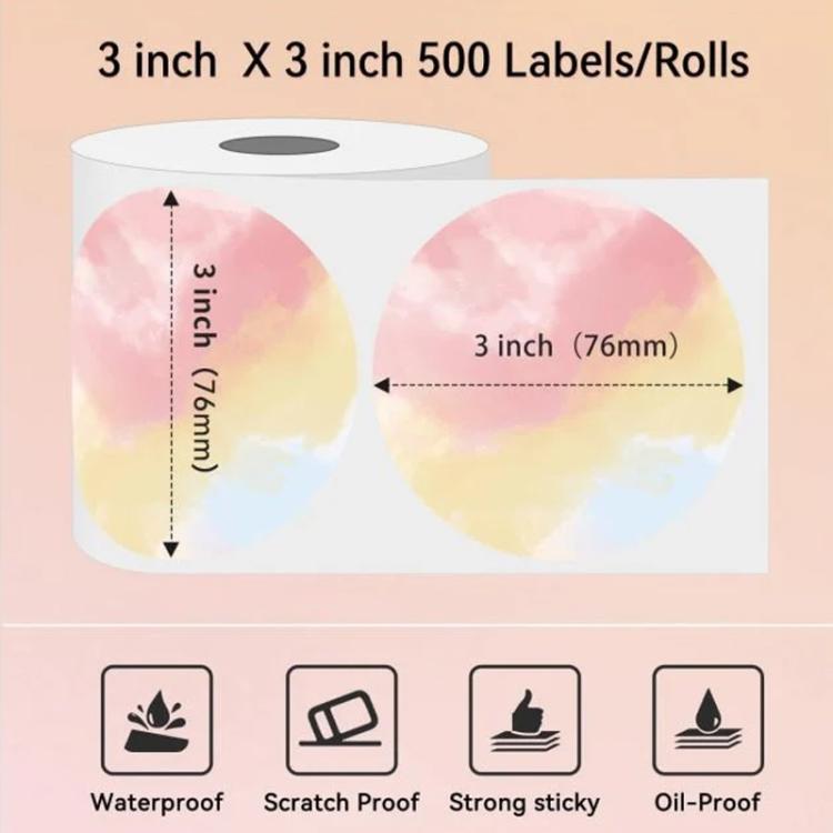 Phomemo 3-Inch 500pcs Thermal Labels For PM241-BT/PM246S/D520-BT Printer — view 6