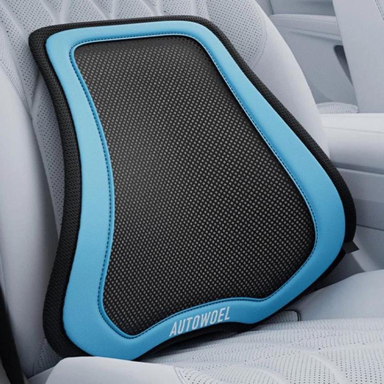 AUTOWOEL Universal Car Ventilated Lumbar Support Portable Car Seat Back Cushion — Without Fan Grey