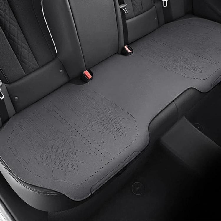 ZD25A Universal Suede Car Seat Cushion Summer Breathable Double-Sided Seat Pad — Back Row Orange
