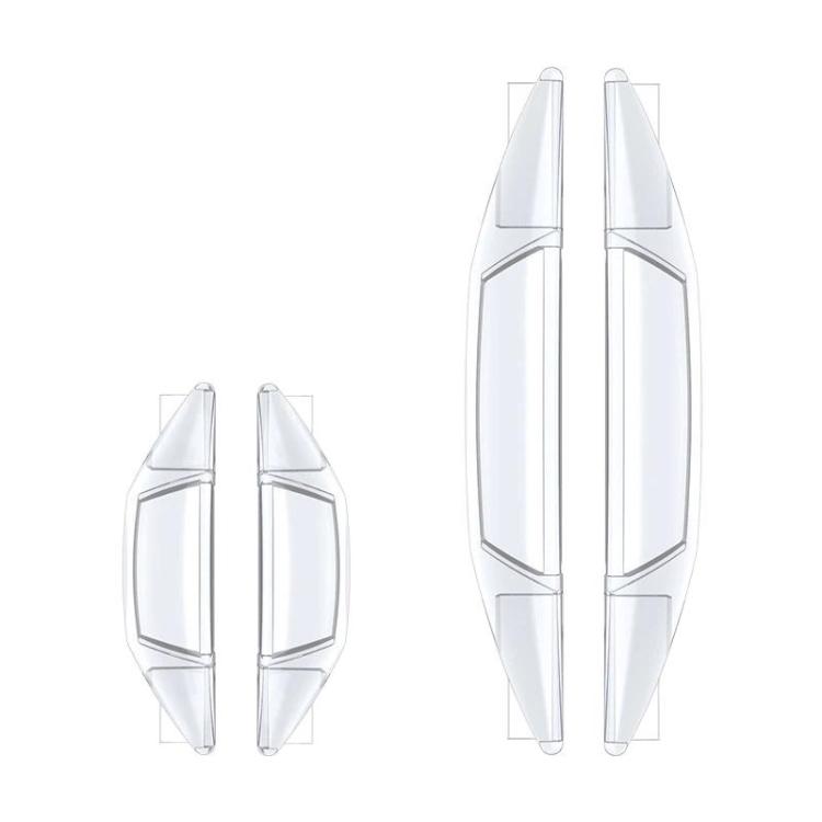 SHUNWEI SD-2158 4pcs / set Universal Car Door Anti-Collision Sticker Door Edge Anti-Scratch & Anti-Bump Rubber Strip — White