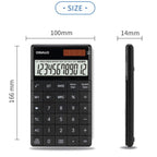 OSALO A-1T Tax Calculator with 12-Digit Display, Flip-Up Stand & Solar/ Button Battery Dual Power — view 8