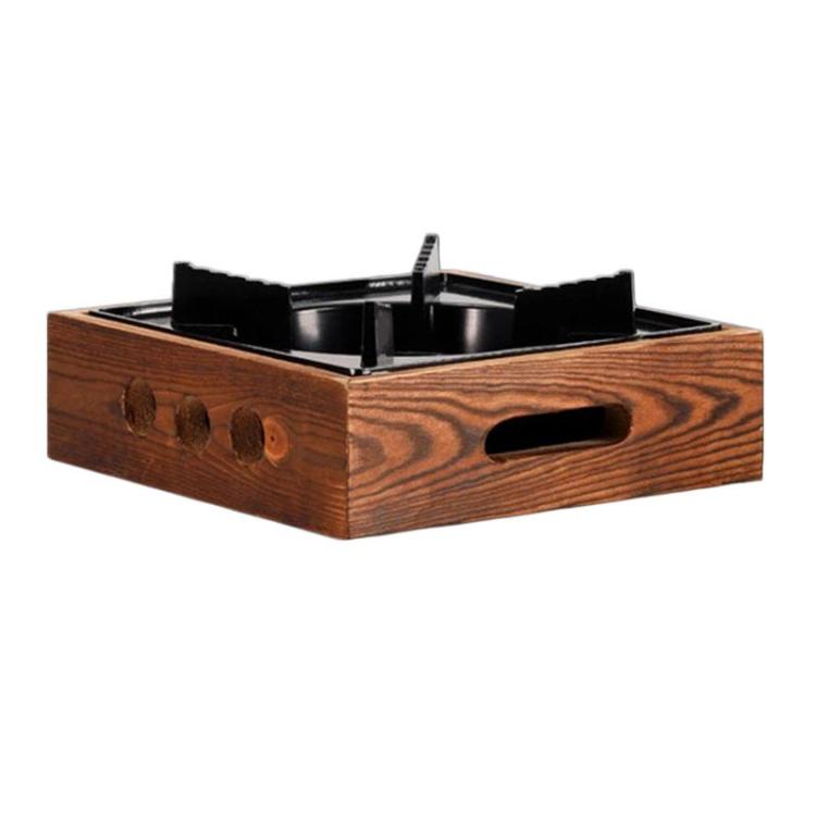 WJ Three-Hole Alcohol Stove Base Aluminum Alloy Square Stove & Dry Pot Stove
