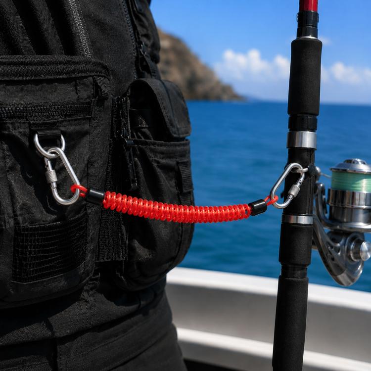 Heavy Duty Fishing Safety Rope 49-Strand Steel Cable With Locking Carabiner — view 9