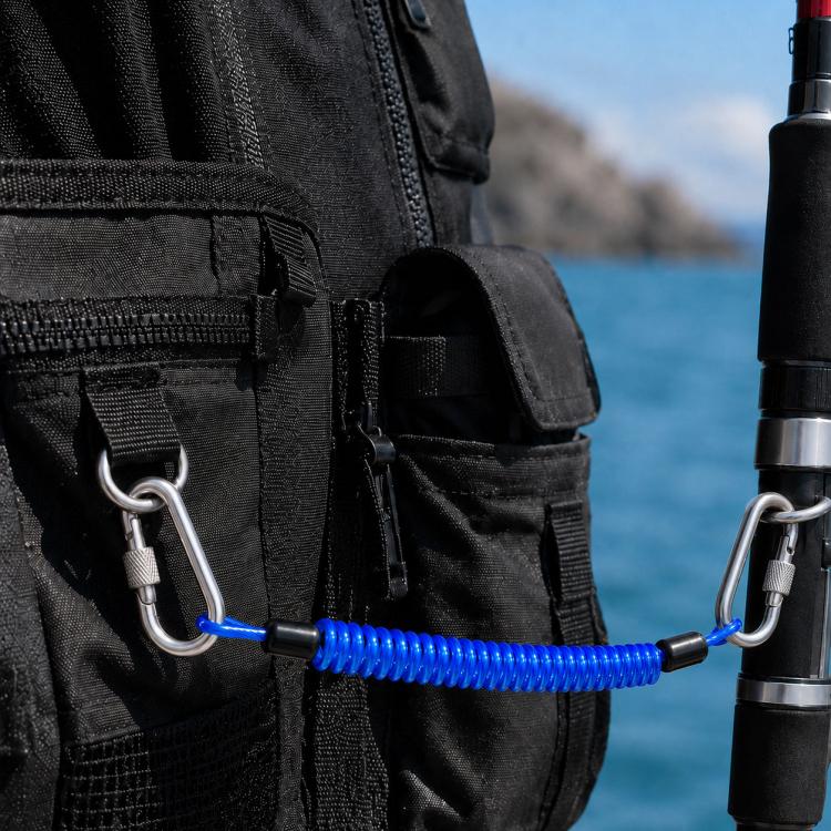 Heavy Duty Fishing Safety Rope 49-Strand Steel Cable With Locking Carabiner — view 12