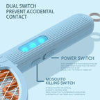 2-in-1 Folding Mosquito Zapper & Bug Zapper Lamp UV Light Attraction & Electric Shock Support Wall Mount/Handheld/Stand — view 12