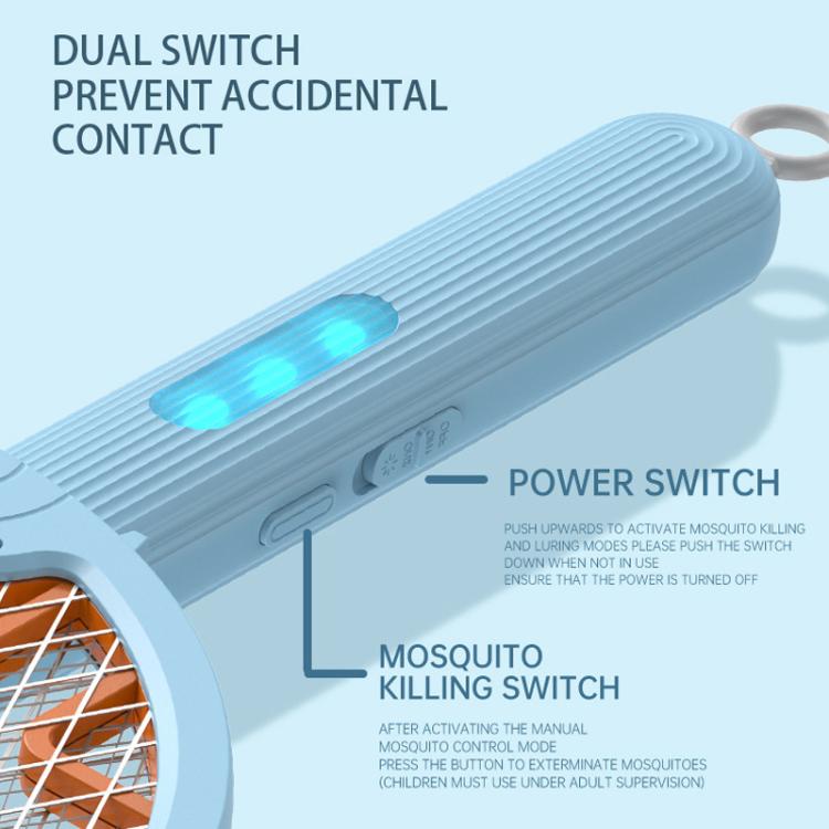2-in-1 Folding Mosquito Zapper & Bug Zapper Lamp UV Light Attraction & Electric Shock Support Wall Mount/Handheld/Stand — view 12