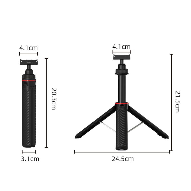 For DJI Osmo Action 5 Pro / Osmo 360 BRDRC Extended Selfie Stick Quick-Release Tripod