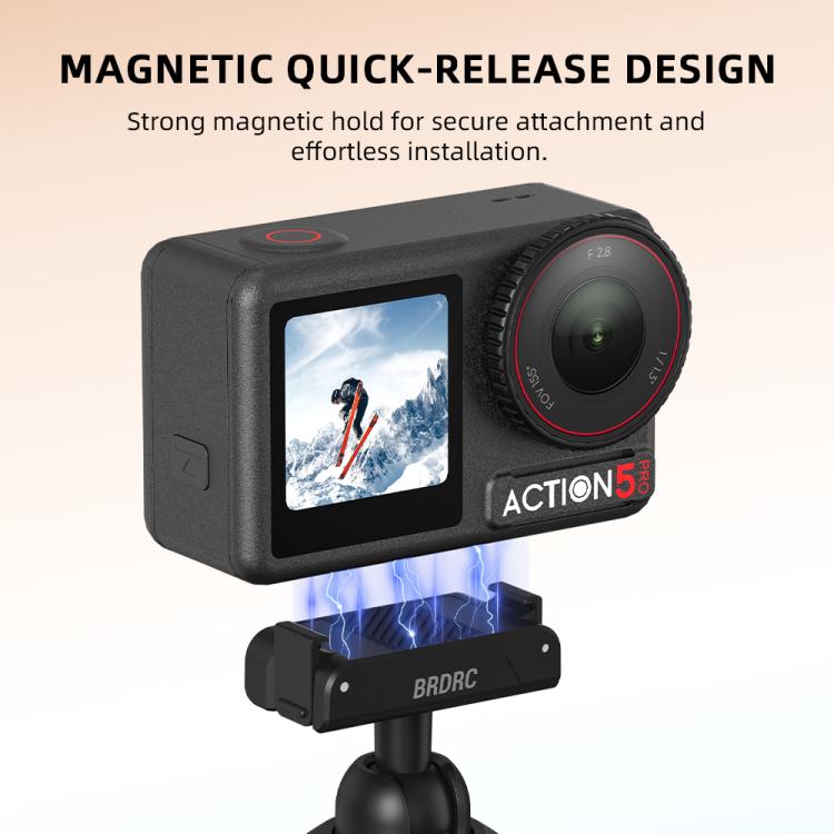 For DJI Osmo Action 5 Pro / Osmo 360 BRDRC Extended Selfie Stick Quick-Release Tripod
