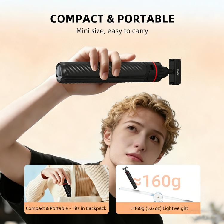 For DJI Osmo Action 5 Pro / Osmo 360 BRDRC Extended Selfie Stick Quick-Release Tripod