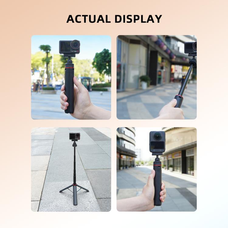 For DJI Osmo Action 5 Pro / Osmo 360 BRDRC Extended Selfie Stick Quick-Release Tripod
