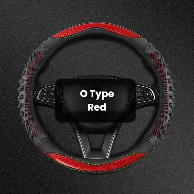 Honeycomb Car Steering Wheel Cover No-Sew Universal Steering Wheel Protector — O Type Black