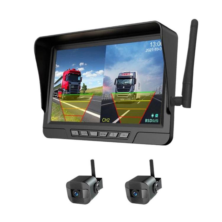 Q12 7 Inch Car HD Infrared Night Vision Wireless Recorder No-Wiring Backup Camera Monitor — One