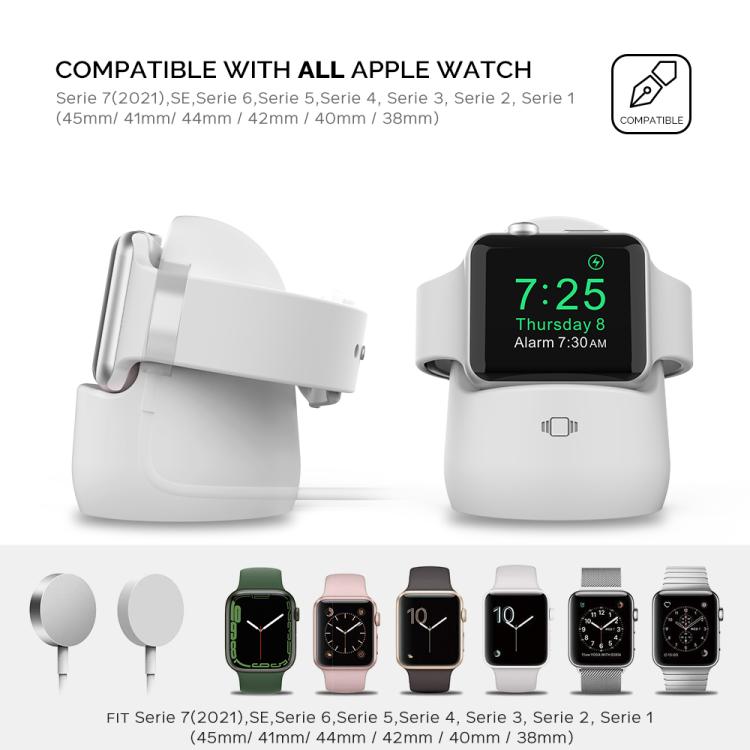 For Apple Watch AhaStyle PT63 Silicone Charging Storage Stand Mini Charging Base, Without Charger