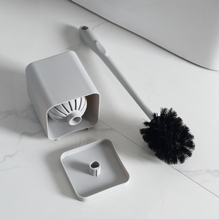 Toilet Brush and Holder Set with Self-Evaporating Base Wall Mounted & Floor Standing Bathroom Scrubber — view 5