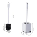 Toilet Brush and Holder Set with Self-Evaporating Base Wall Mounted & Floor Standing Bathroom Scrubber — view 10