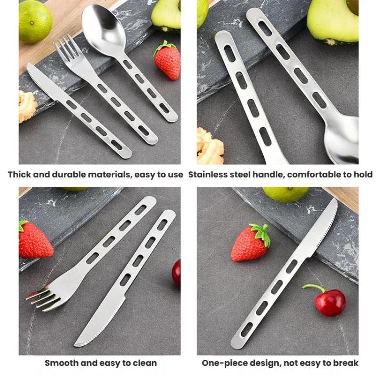Outdoor Camping Cutlery Set Stainless Steel Knife Fork Spoon